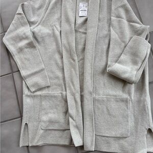J. Crew Light Gray Open Cardigan